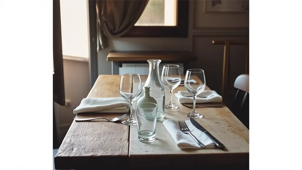 Una mesa puesta en La Taula Llarga