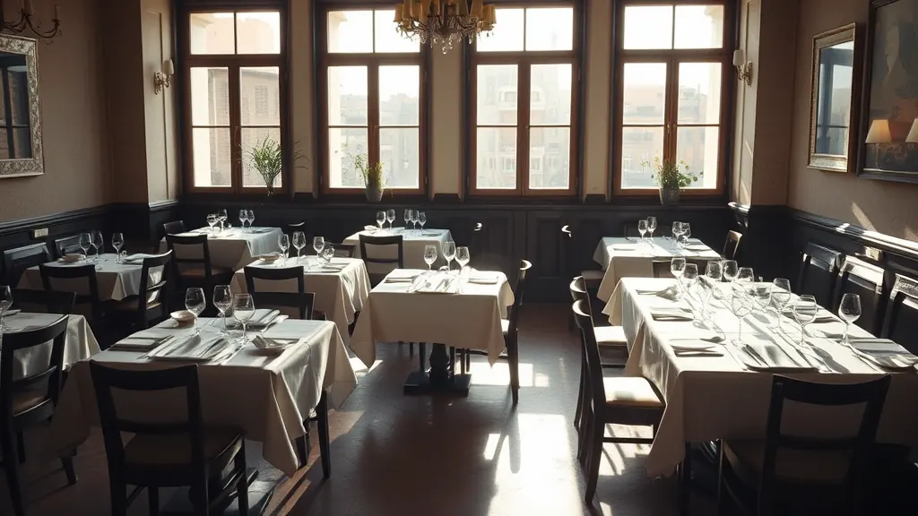 La sala antes del servicio