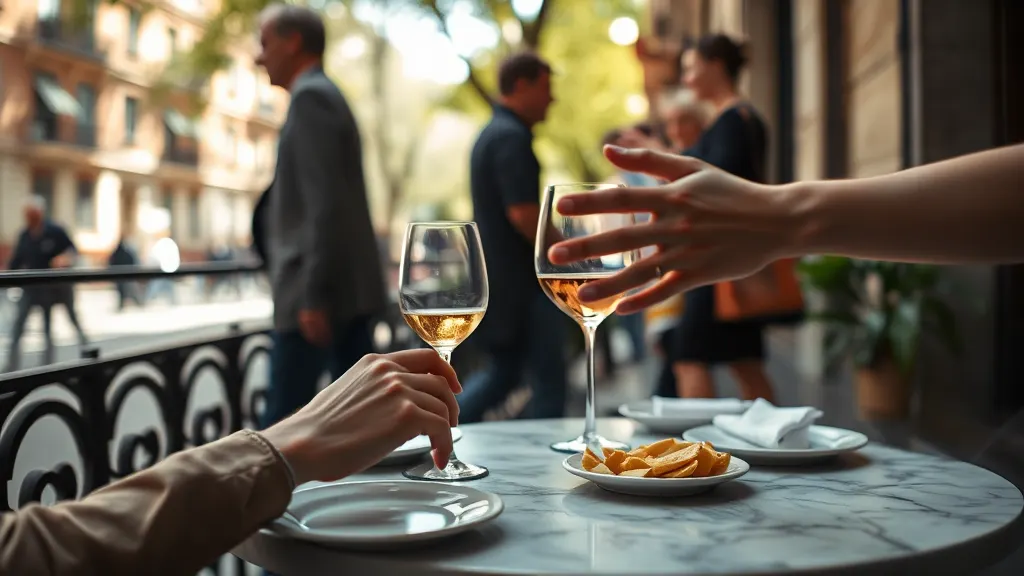 Comida en la terraza